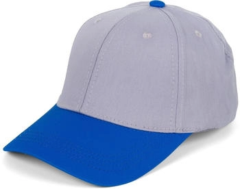 styleBREAKER Baseball Cap zweifarbig pastell Grau-Royalblau