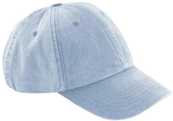 Beechfield Vintage Baseballkappe niedrige Profilhöhe hellblau