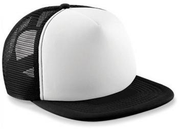Beechfield Vintage Snapback Trucker Kappe schwarz weiß