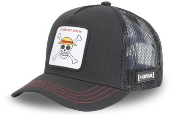 Capslab Straw Hat Crew One Piece Trucker Cap schwarz