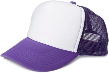 styleBREAKER Trucker Cap 1-St 5-Panel Mesh Cap weiß lila