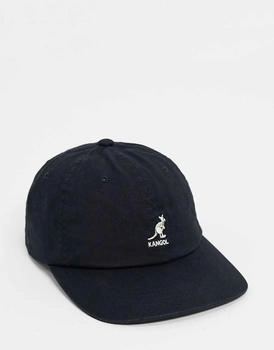 Kangol Baseball-Kappe verwaschen schwarz