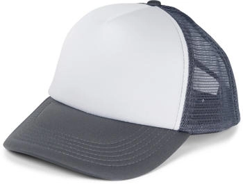 styleBREAKER Trucker Cap 5-Panel Mesh Cap weiß dunkelgrau