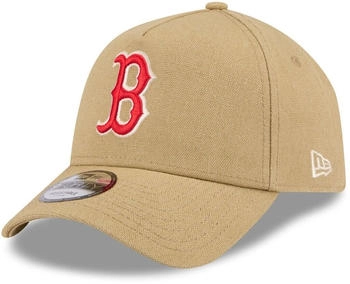 New Era A-Frame Trucker Leinen Cap Boston Red Sox beige