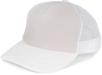 styleBREAKER Trucker Cap 5-Panel Mesh Cap hellgrau-weiß