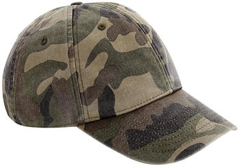 Beechfield Flach geschnittene Vintage Kappe camouflage
