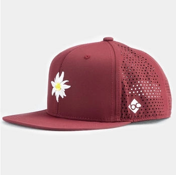 Bavarian Caps Edelwei&szlig; Flat Cap (CX49) rot