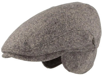Breiter Schiebermütze aus Bavaria-Loden-Wolle Ohrenschutz blau mel 5095U228