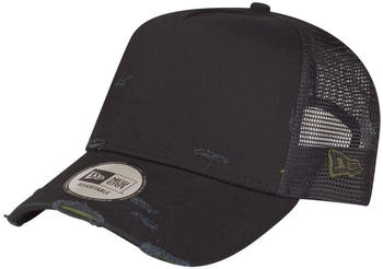 New Era Adjustable Trucker Cap DISTRESSED schwarz