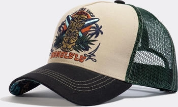 King Kerosin Tiki Surf Shop Cap blau schwarz wei&szlig;