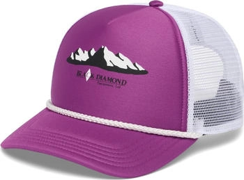 Black Diamond Flat Bill Trucker Mütze piton lila weiß 9072