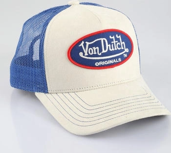Von Dutch Trucker Cap Boston suede blau creme