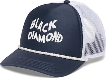 Black Diamond flat bill trucker hat charcoal-weiß wellig 9262