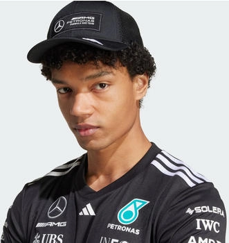 Adidas MERCEDES - AMG PETRONAS FORMULA ONE TEAM SNAPBACK LOGO TRUCKER KAPPE Black / White (JX6449)