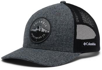 Columbia Mesh Snap Back Kappe grau grill heather mt-hood-circle-patch