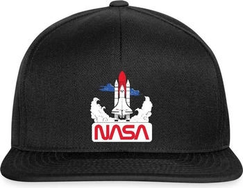 spreadshirt NASA Space Shuttle Start Grafik Snapback Cap schwarz grau