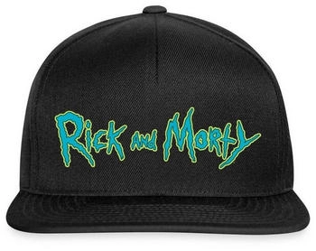 spreadshirt Rick and Morty Serienlogo Typografie Snapback Cap schwarz grau