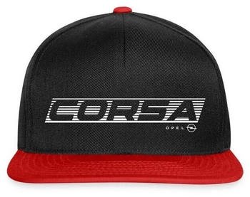 spreadshirt Opel Corsa Renn Logo Snapback Cap schwarz rot