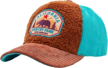 King Kerosin California Teddy Cord Full Fabric Cap braun