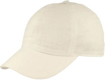Breiter Baseball-Cap 100% Leinen weiss