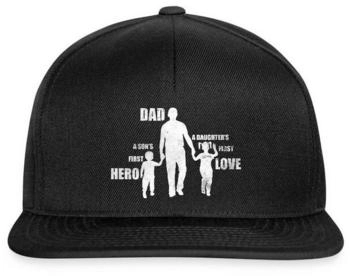 spreadshirt Spruch Vatertag Snapback Cap schwarz grau