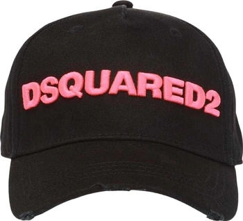 Dsquared2 rosa schwarz Cap gesticktem Logo