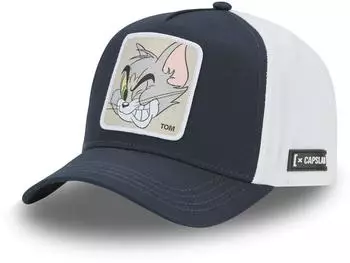 Capslab Tom Trucker Cap A-Frame dunkelblau/weiß