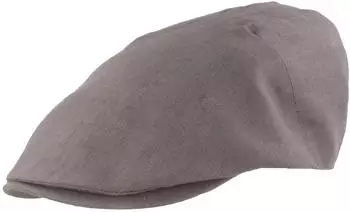 Breiter Flat Cap Pull On dunkelgrau