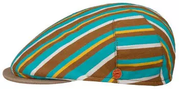 Mayser Sidney Stripes Flatcap Schirmmütze türkis