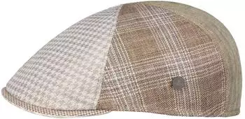 Lierys 6 Panel Patchwork Flatcap Schirmmütze beige