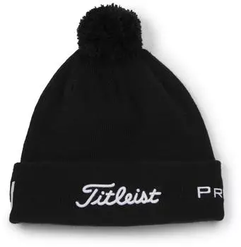 Titleist Tour Pom Pom Wintermütze schwarz/weiß