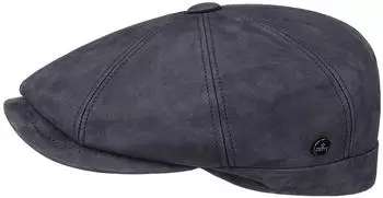 Lierys City Nappa Wax Ledermütze blau