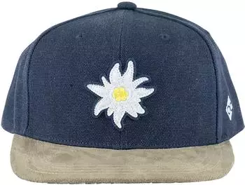 Bavarian Caps Edelweiß Filzpatch Snapback dunkelblau