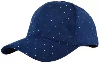 styleBREAKER Velvet Baseball Cap mit Nieten (04023102) dunkelblau