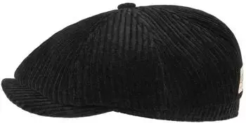 Stetson Hatteras Flatcap Corduroy schwarz