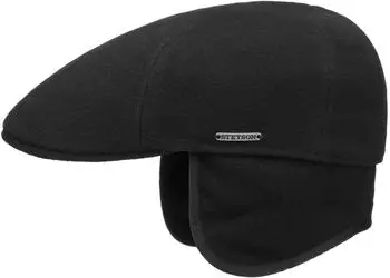 Stetson Texas Flatcap mit Ohrenschutz (6610103) schwarz