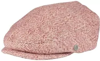 Bugatti Flatcap Fischgrat-Design mit Wollanteil burgundy