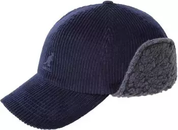 Kangol Classic Corduroy Baseball Cap mit Metallschnalle dunkelblau
