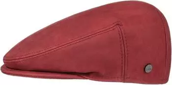 Lierys Inglese-Nappa/Wax Flatcap bordeaux