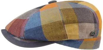 Lierys City Bic Flatcap mit Lederbesatz (CityBicTaormina+NappaWax) bunt