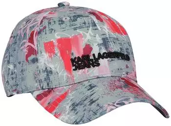 Karl Lagerfeld Logo Cap All-Over-Print Painters Print AOP (KLJ9oa3001000001) grau/pink/schwarz
