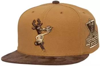 Mitchell & Ness Team Ground 2.0 Snapback Cap (MN-HS12179-MBU) braun