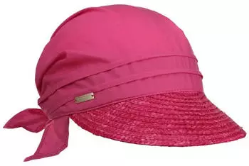 Seeberger Hats Visor Strohcap mit Schirm (051175) berry red