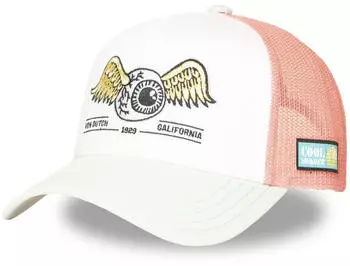 Von Dutch Trucker Cap Surf 14 mit geflügeltem Auge, verstellbar (VD/1/CT/SURF/14) white/beige