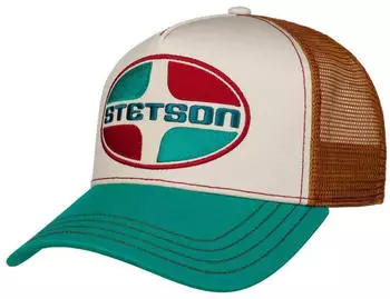Stetson Petrol Station Trucker Cap Snapback Mesh wei&szlig;-gr&uuml;n