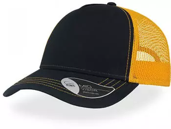 Atlantis Land Rapper Canvas Cap 5-Panel Mesh Cap (RCAN) navy/yellow