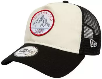 New Era A-Frame Trucker Cap Distressed schwarz