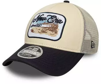 New Era 9FORTY Trucker Cap (60856272) light beige/dunkelblau