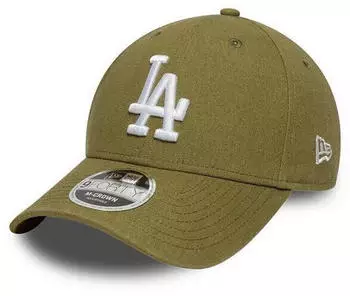 New Era LA Dodgers Linen 9FORTY M Crown Snapback Baseball Cap (ERAa09n001000001) oliv/wei&szlig;
