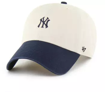 47 Brand MLB New York Yankees Flow '47 Clean Up Cap / Cycle E47 MVP Cap / Base Runner '47 Clean Up Cap (B-SSTBC17GWS-NTB) beige/marineblau